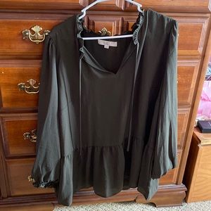 NWOT Lost Plus Peplum Blouse